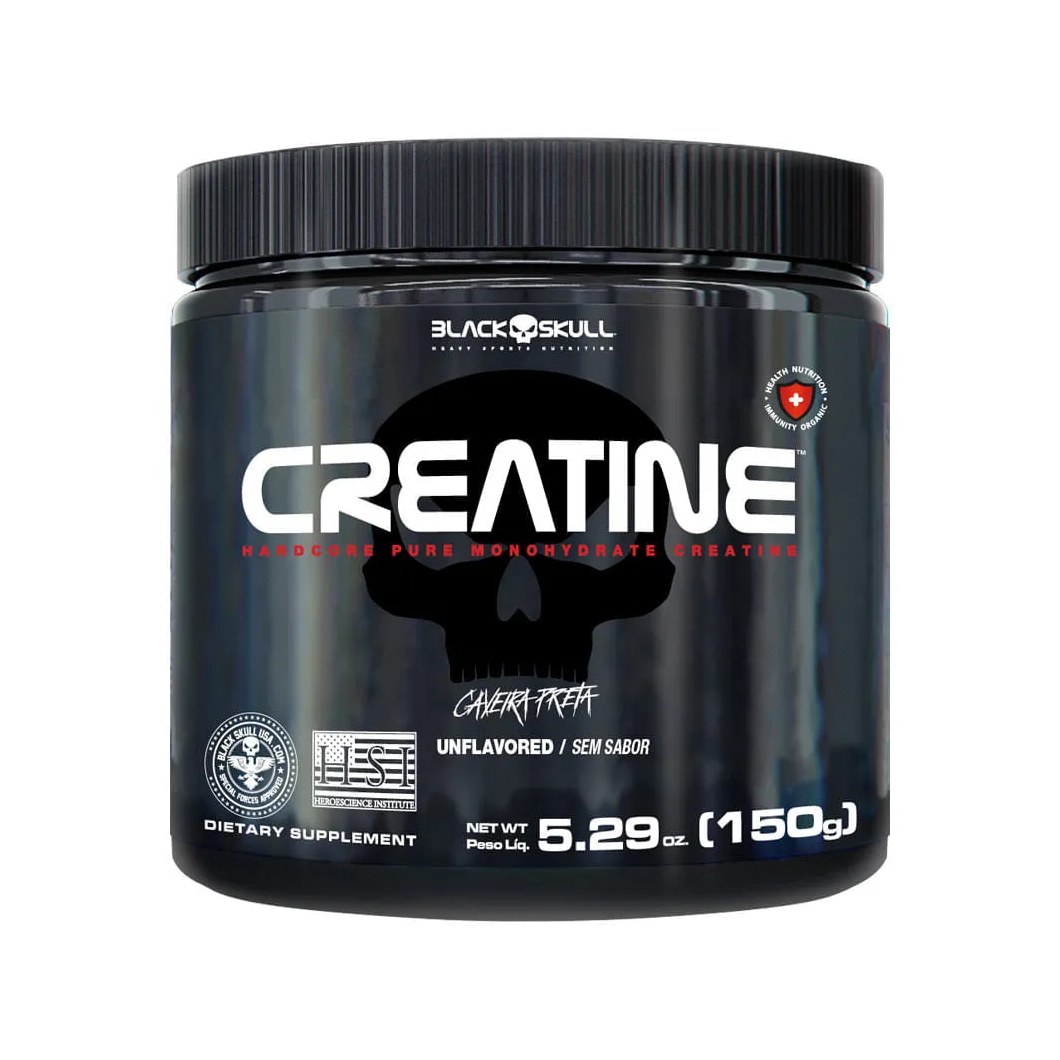 Black Skull Creatina 150gr Sem Sabor