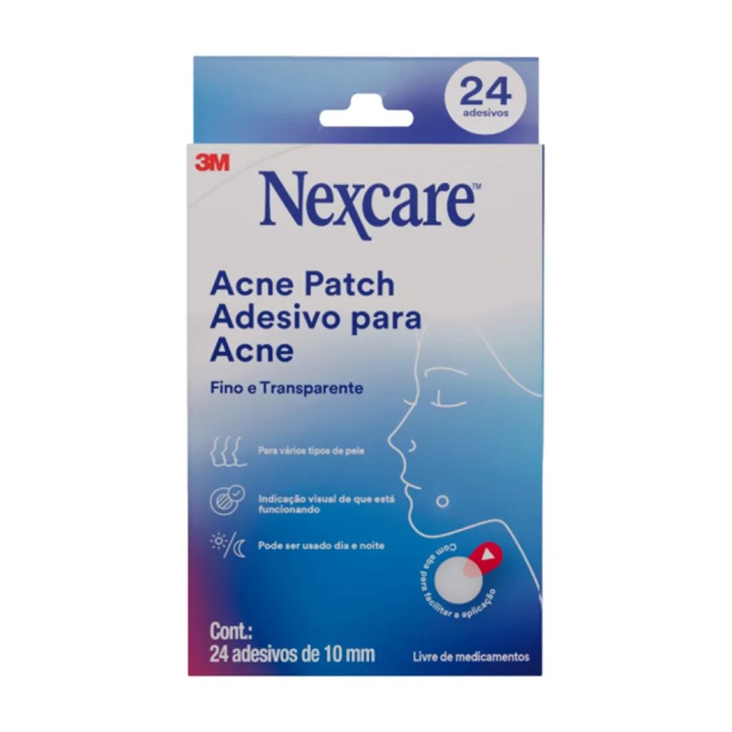 Curativo 3m Nexcare Acne Patch Com 24 Adesivos