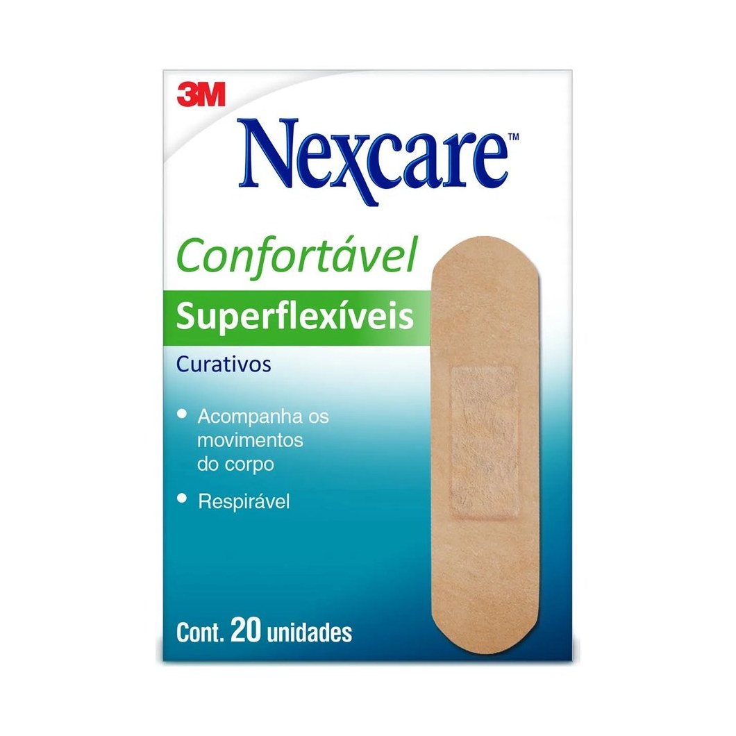 Curativos 3m Nexcare Superflexíveis Com 20 Unidades