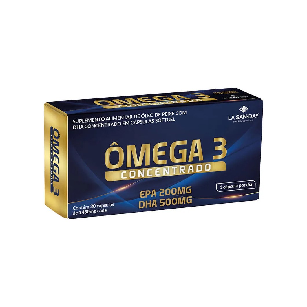 Omega 3 Concentrado Lasanday Com 30 Capsulas