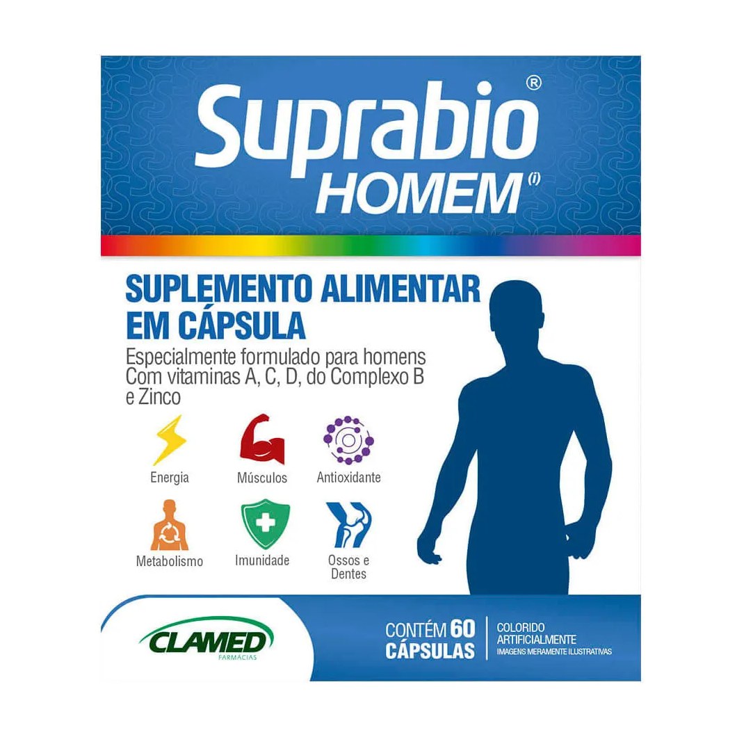 Suplemento Alimentar Suprabio Homem 60 Cápsulas
