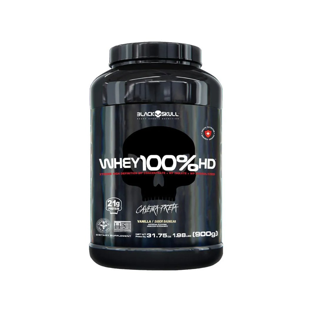 Suplemento Black Skull Whey 100% Hd 900gr Baunilha