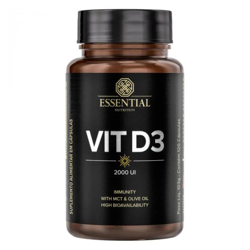 Vit D3 2000ui (120 Cápsulas) – Essential Nutrition