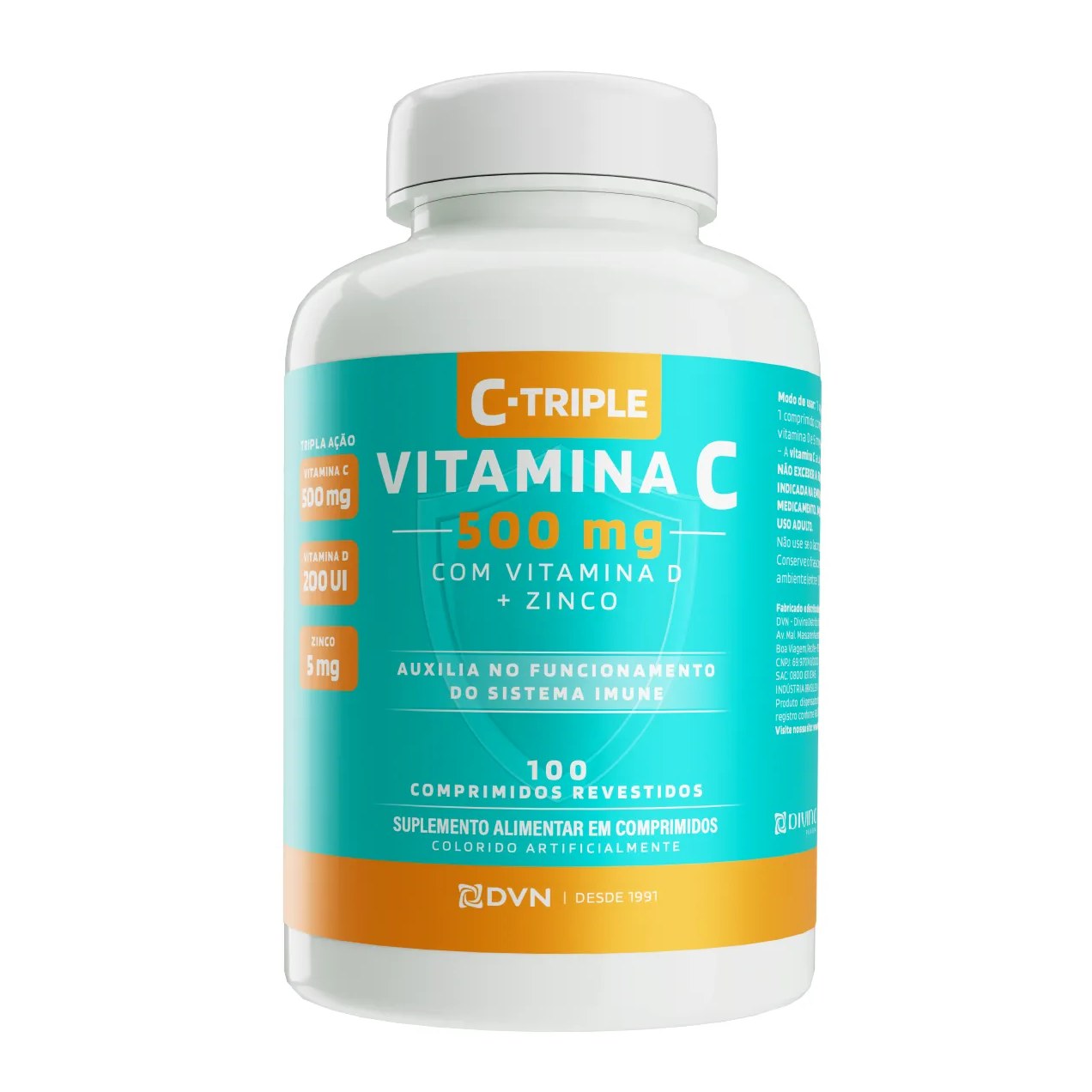 Vitamina C C-Triple Tripla Ação 500mg 100 comprimidos