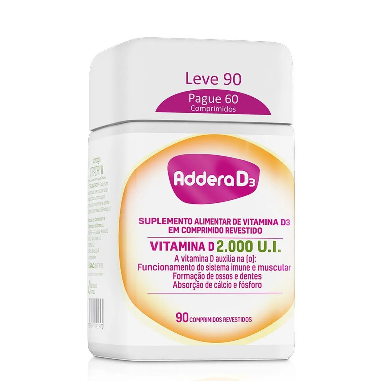 Vitamina D 2.000UI Addera D3 90 comprimidos