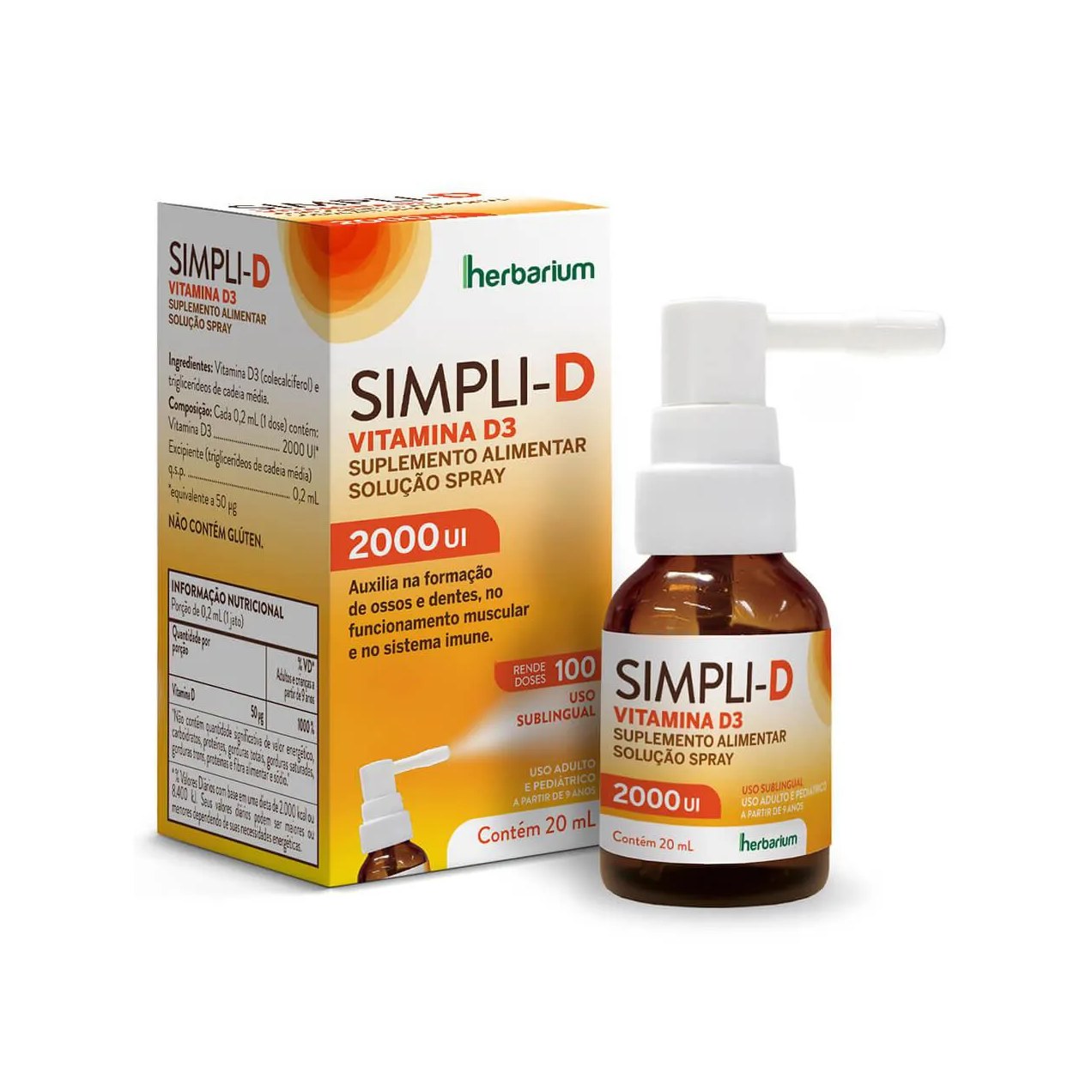 Vitamina D 2.000UI Simpli-D Spray 20ml