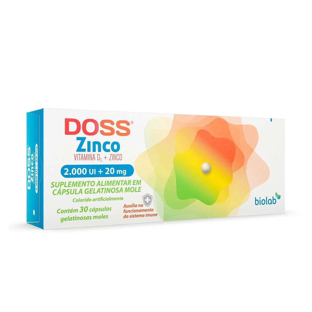 Vitamina D3 2.000UI + Zinco 20mg Doss Zinco 30 cápsulas